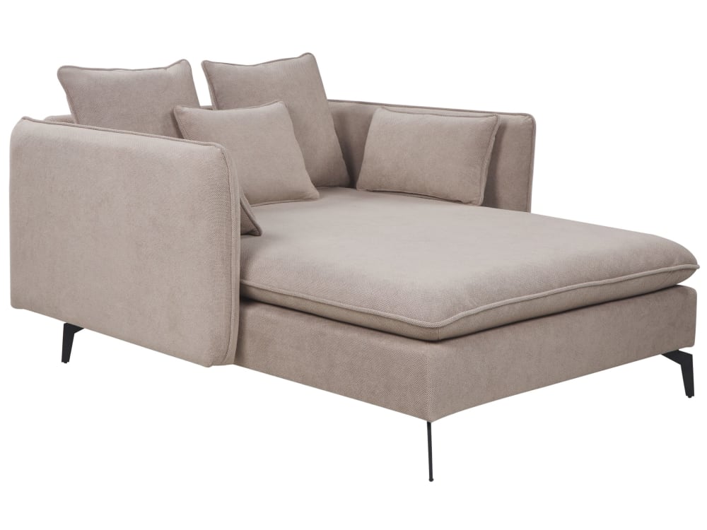Chaiselongue Aus Stoff, Beige
