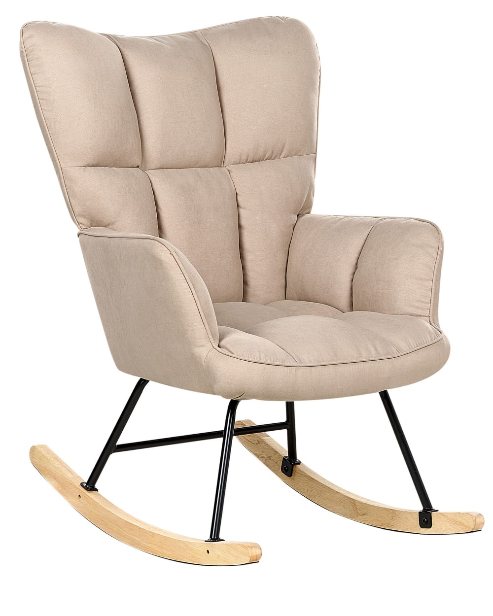 Fauteuil à bascule tissu beige