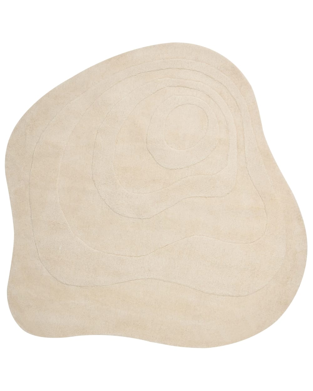 Beliani Kurzflor Teppich aus Stoff 160 x 160cm, beige style classic chic - Viskose