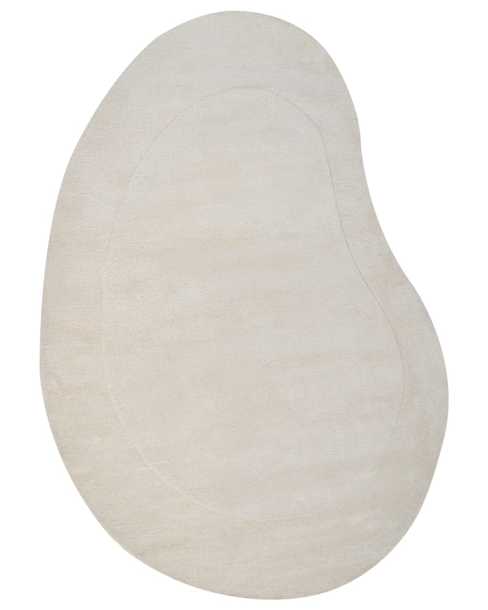 Kurzflor Teppich Aus Stoff 230 X 160Cm, Beige