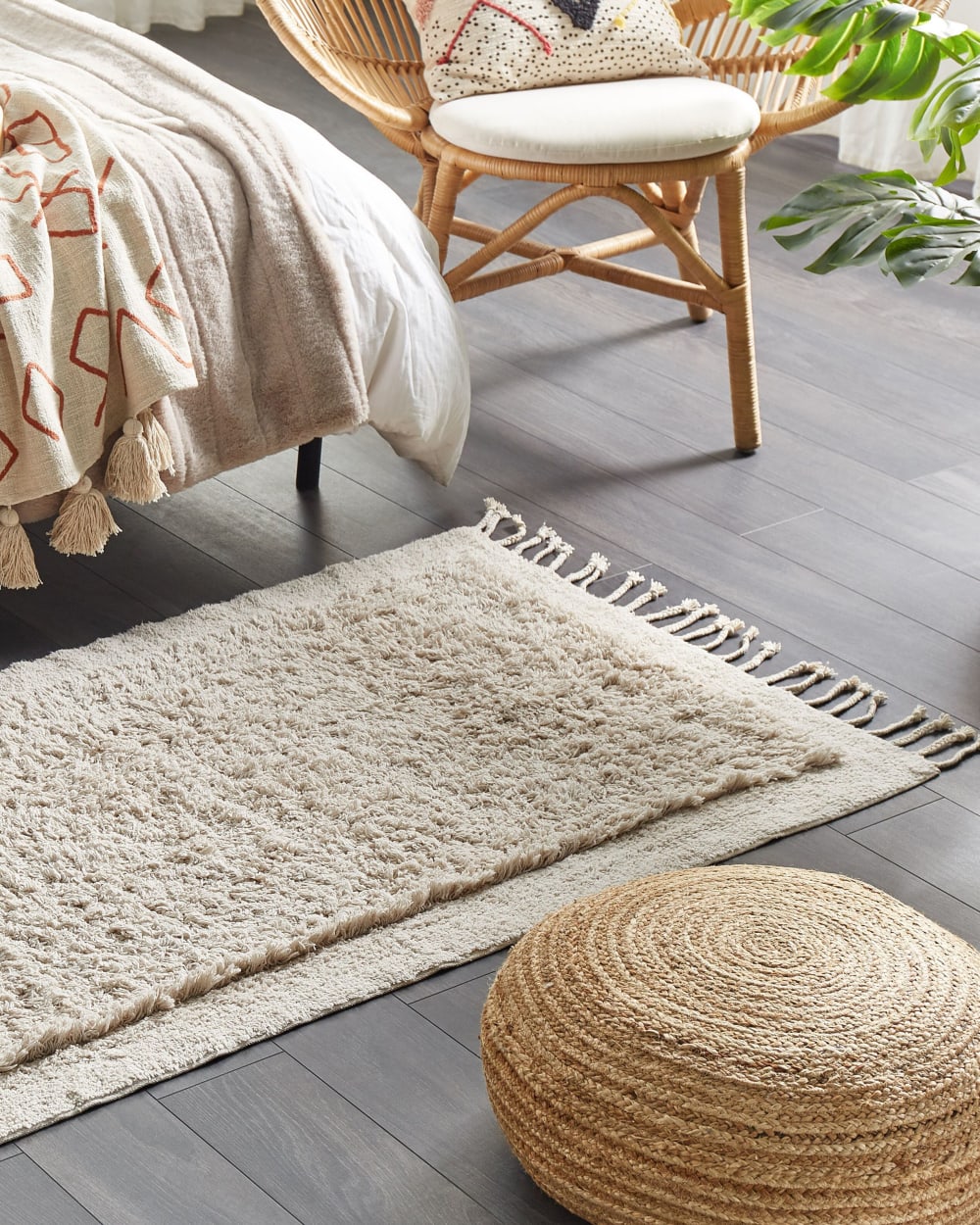 Shaggy Teppich aus  150 x 80cm, beige - Maisons Du Monde
