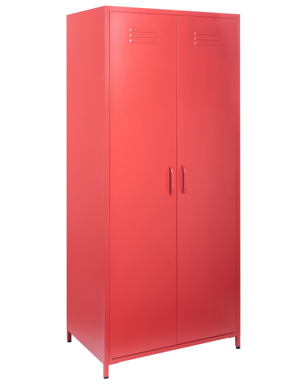 Beliani Büroschrank aus Metall, rot style modern - Stahl