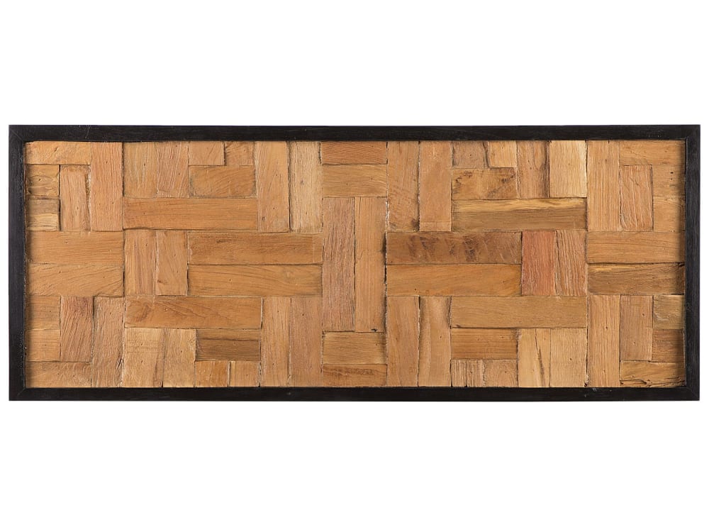Beliani Wandobjekt aus Holz 40cm, heller Holzfarbton style industrial Braun Holz