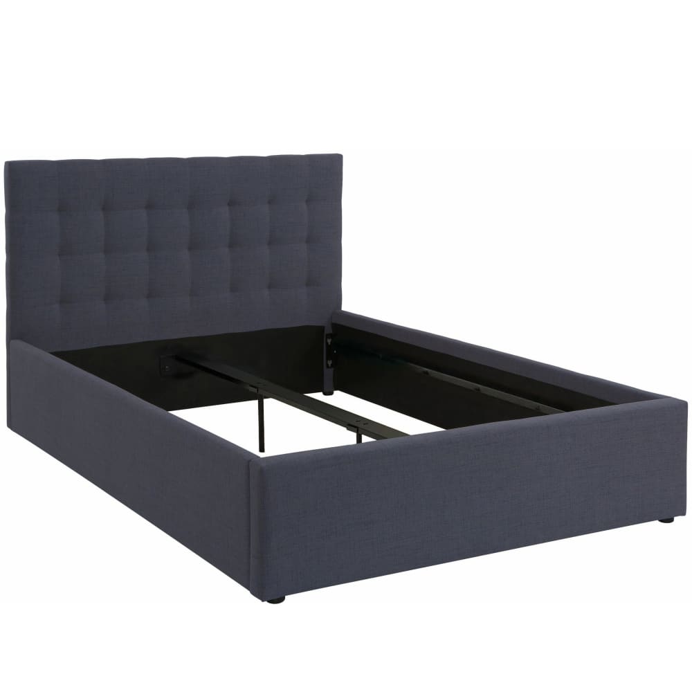 Lit en tissu anthracite 140x200