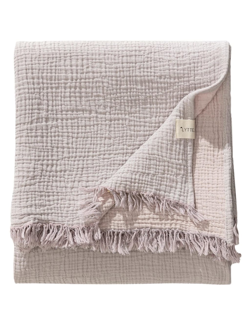 Plaid en coton mauve