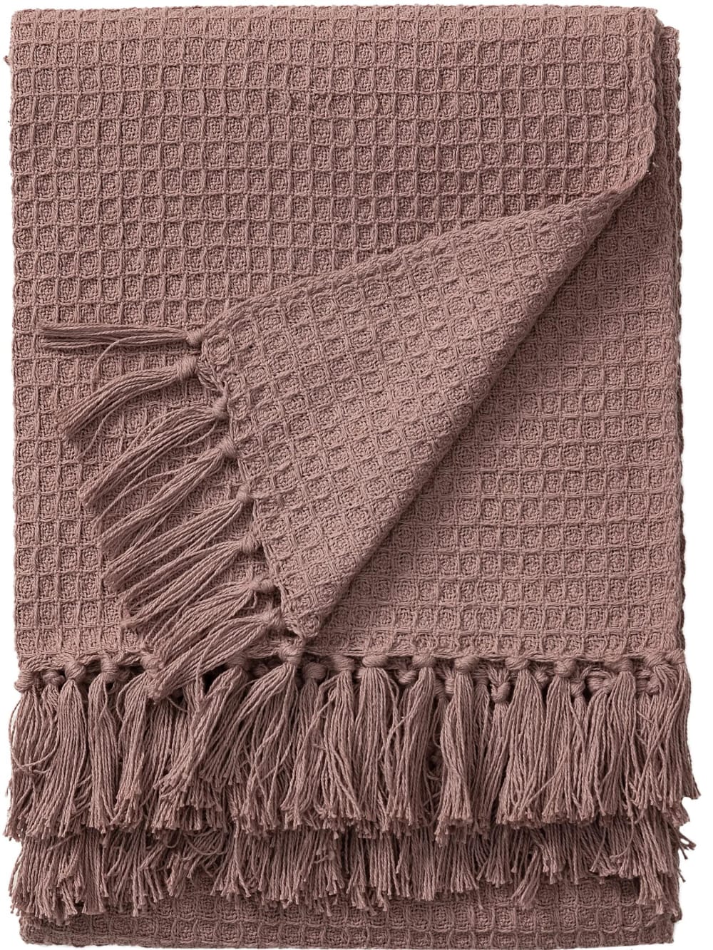Plaid en coton rose 125x150
