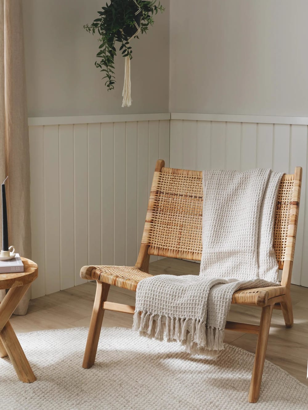 Baumwolldecke ivory 125x150 - Maisons Du Monde