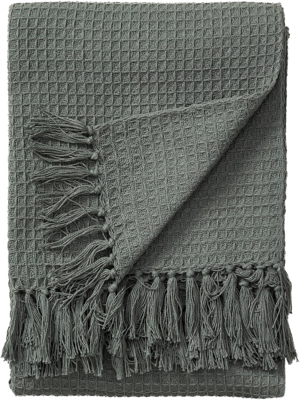 Plaid en coton vert clair 125x150