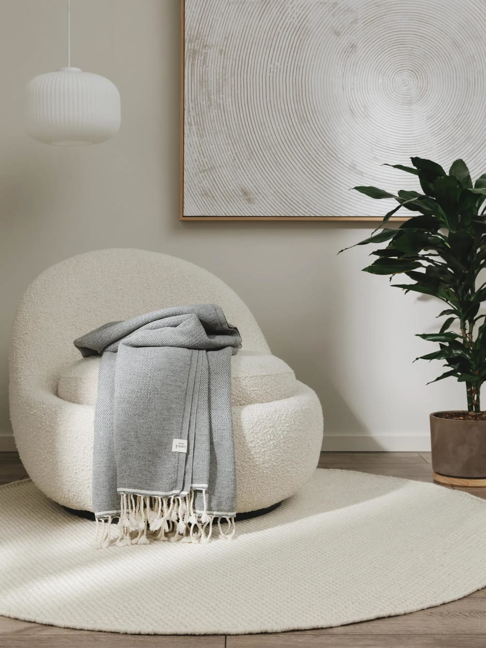 Decke grau 140x200 - Maisons Du Monde