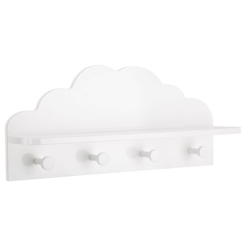 Patère étagère nuage blanc Patère étagère nuage blanc