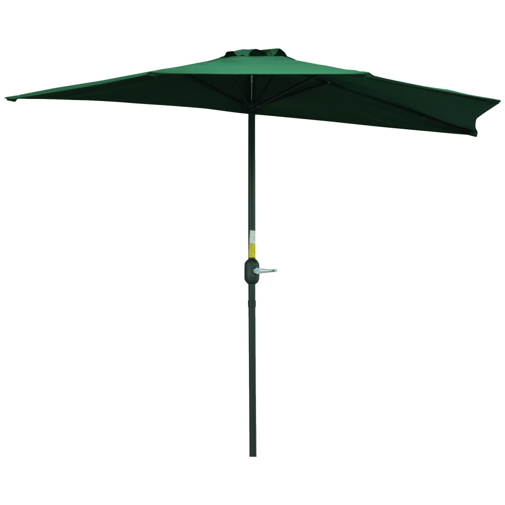 Parasol de balcon 5 entretoises métal polyester haute densité vert