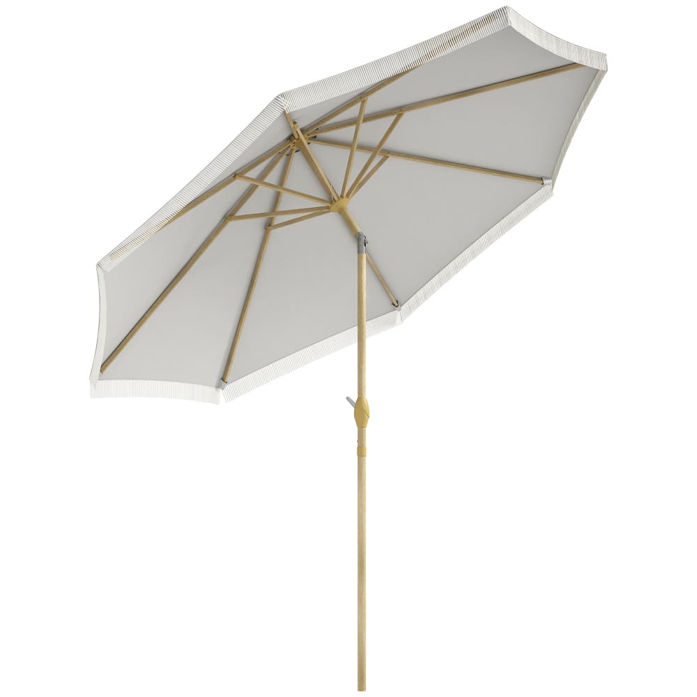 Parasol jardin inclinable métal blanc