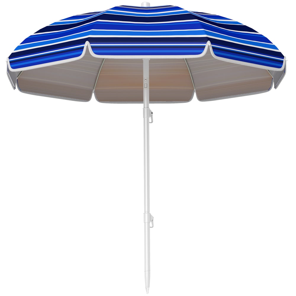 Parasol de plage inclinable pliable légère UPF50+ Ø 1,8 m multicolore
