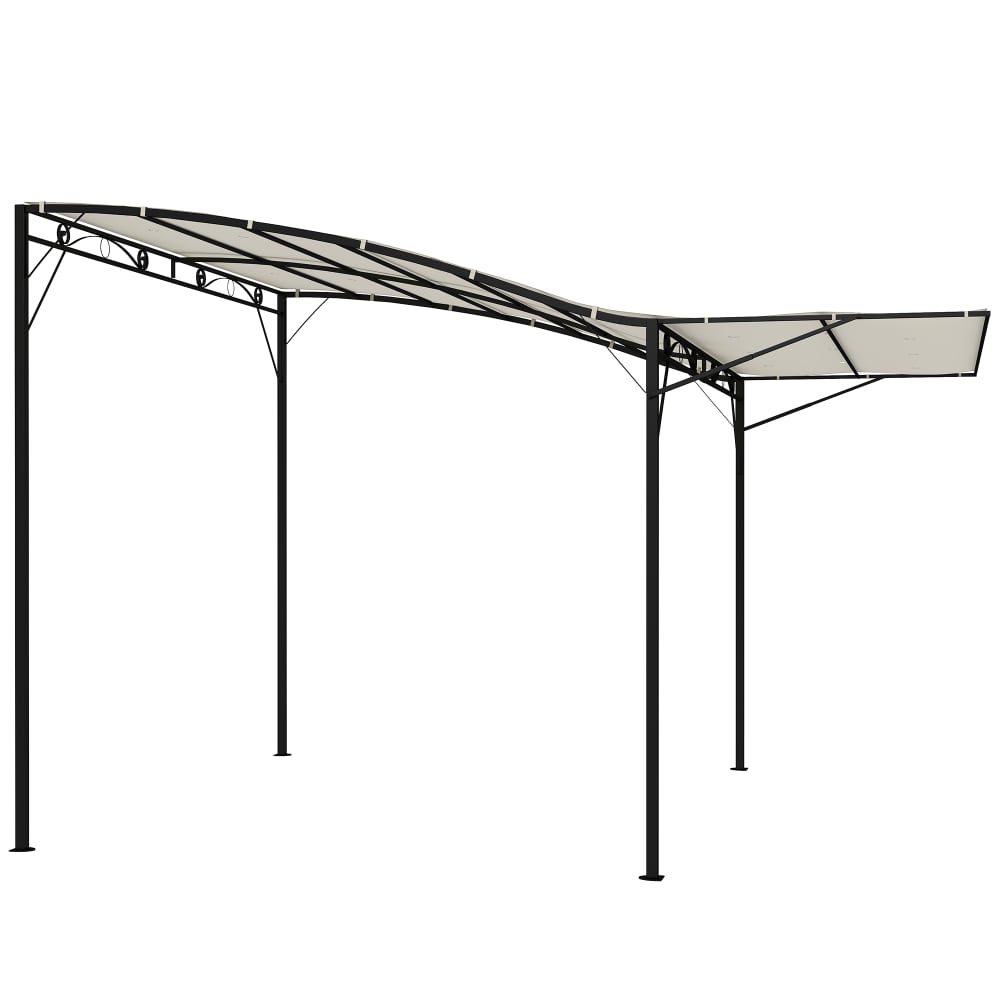 Pergola auvent réglable acier polyester crème
