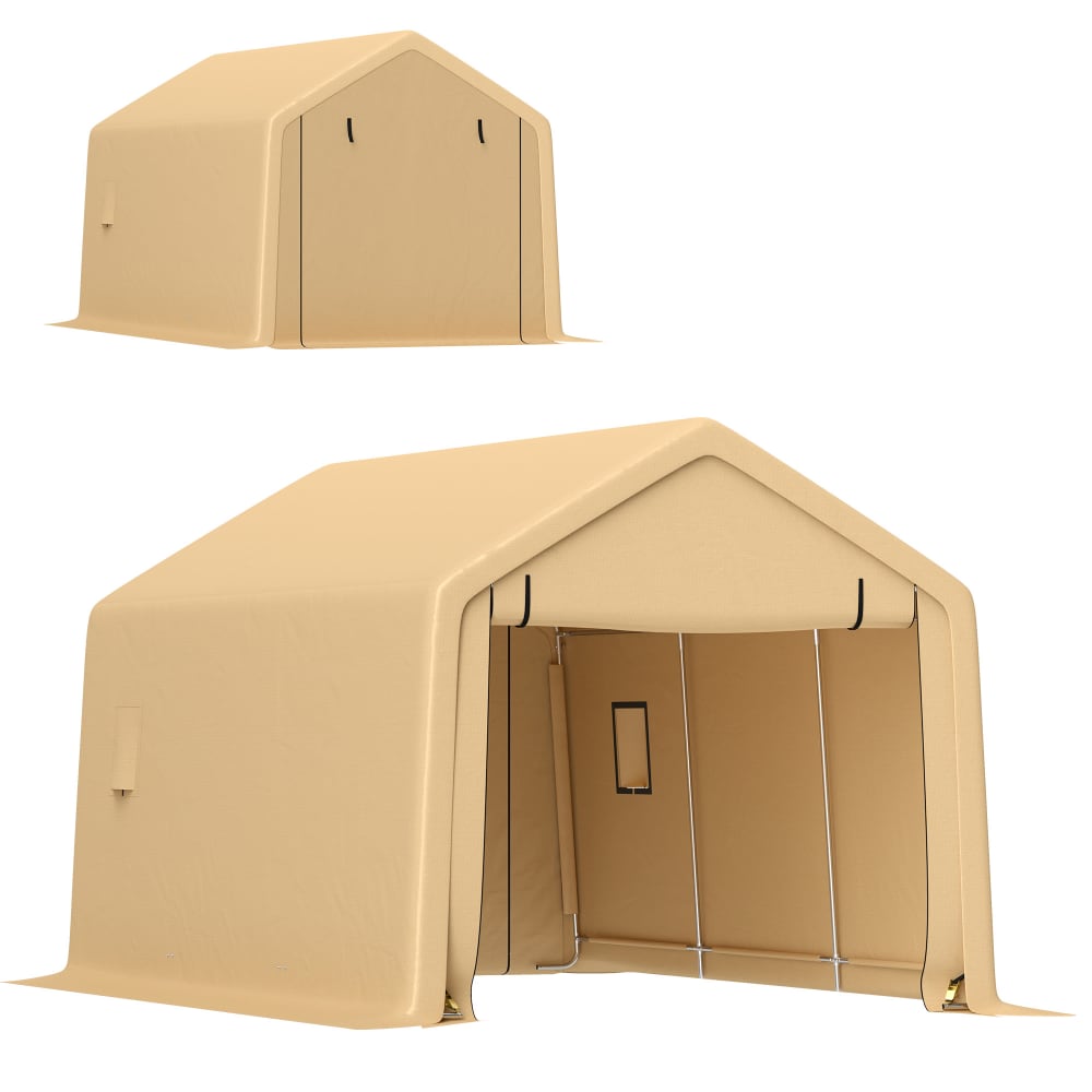 Carport tente de garage 3x5,2m polyester jaune