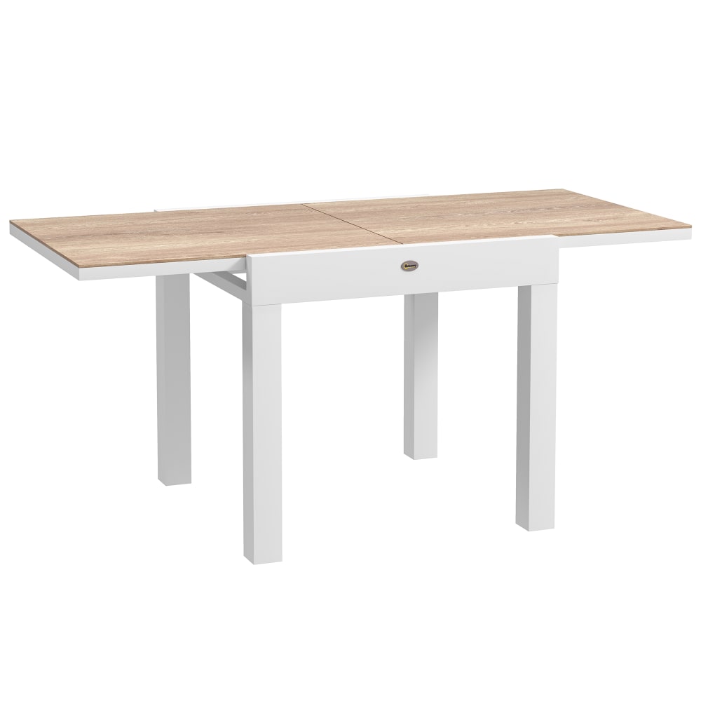 Table à manger de jardin pour 6 personnes extensible, 60x80x75cm, gris