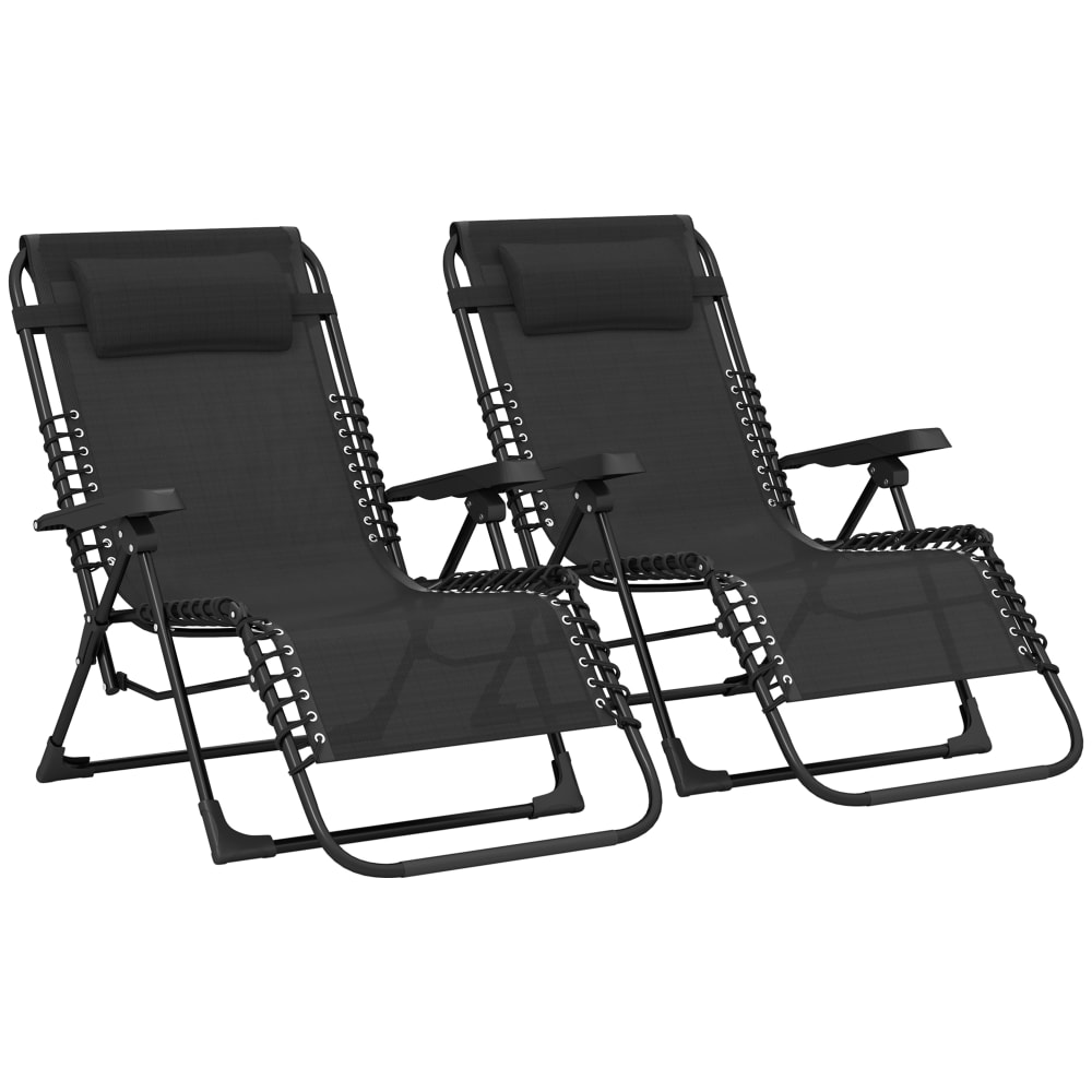 Bain de soleil chaise longue pliante textilène noir