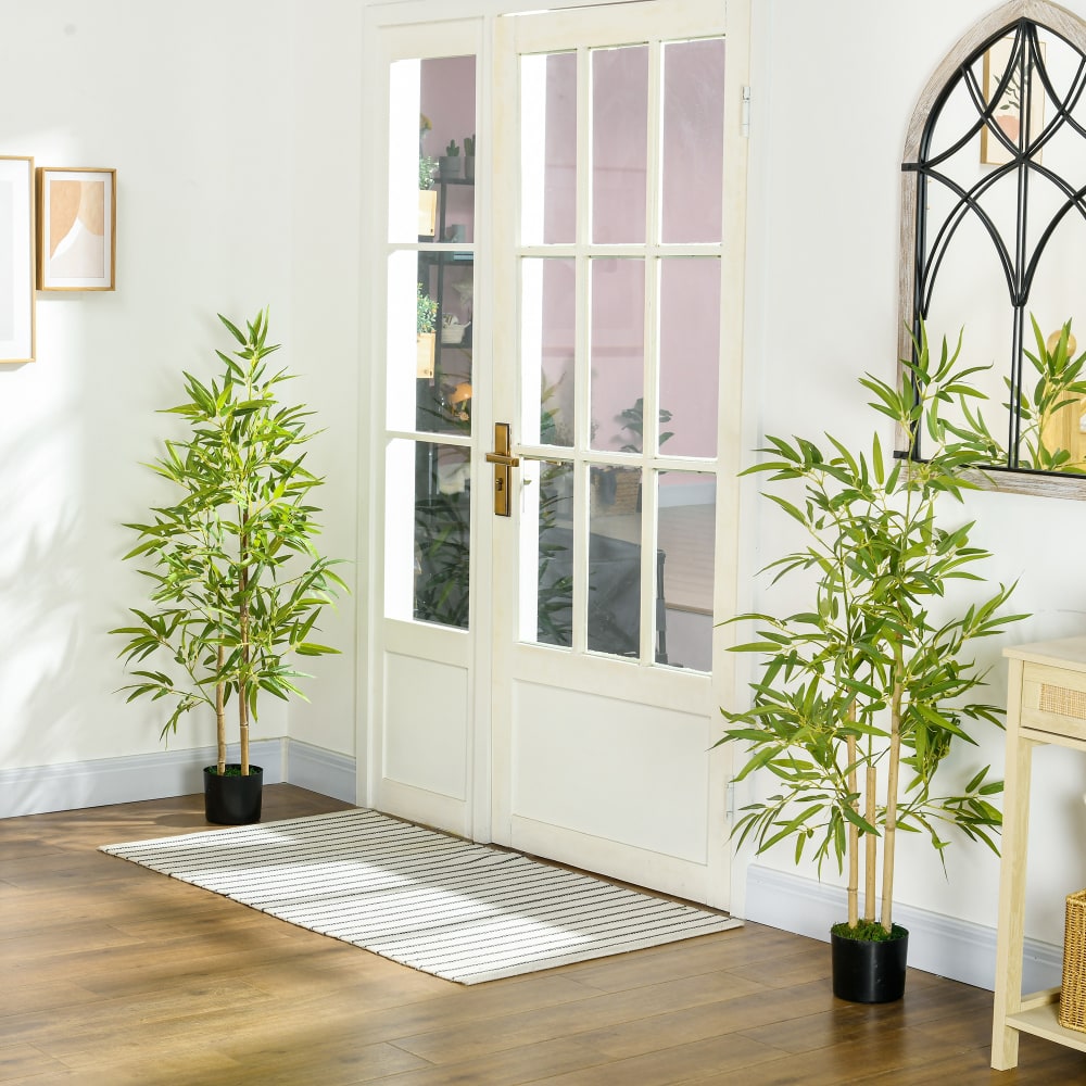 Plantes artificielles bambou arbre 120 cm pot artificiel vert — vue 3