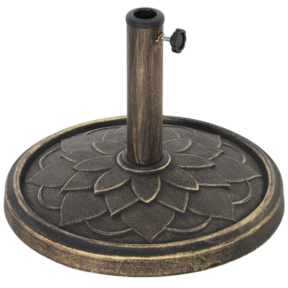 Pied de parasol rond 12 kg en résine bronze