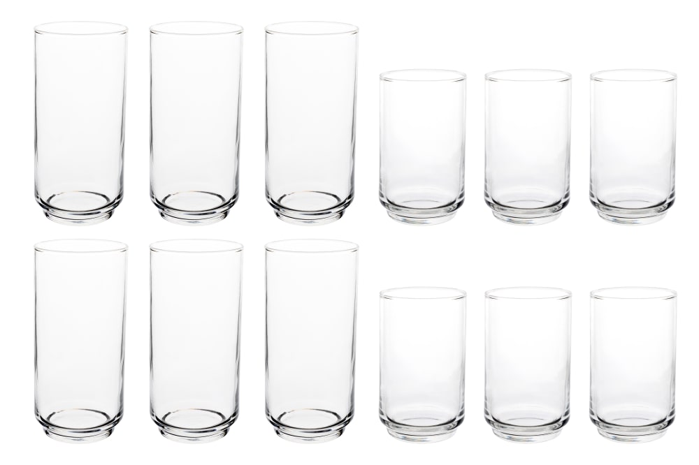 Service de verres 12 pièces, transparent