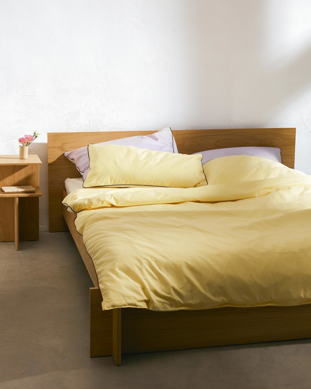 Housse de couette 140 x 200 cm noo.ma en satin de coton long staple — vue 3