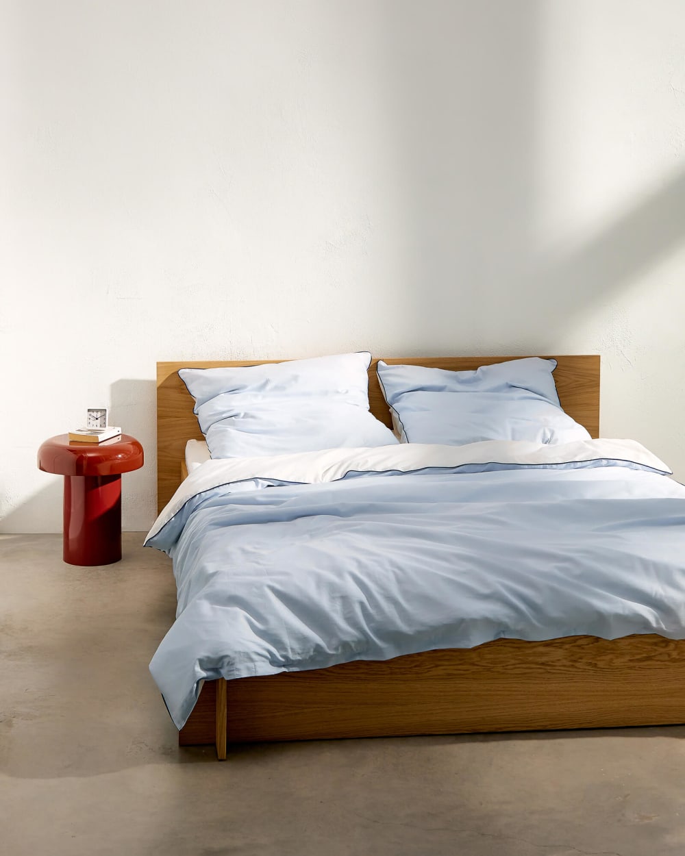 Housse de couette 140 x 200 cm noo.ma en satin de coton long staple — vue 3