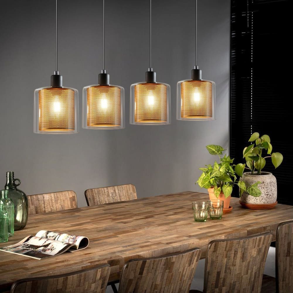Ziel - suspension en métal, coloris doré, l 72 cm, e14 — vue 3