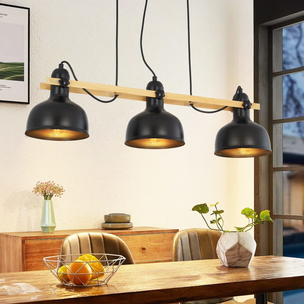 Sanders - Pendelleuchte aus Metall, Schwarz, L 78 cm, E27 -