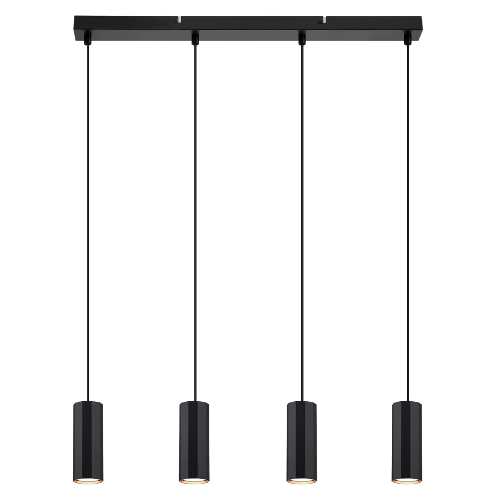 Kahn - suspension en métal, coloris noir, l 60 cm, gu10
