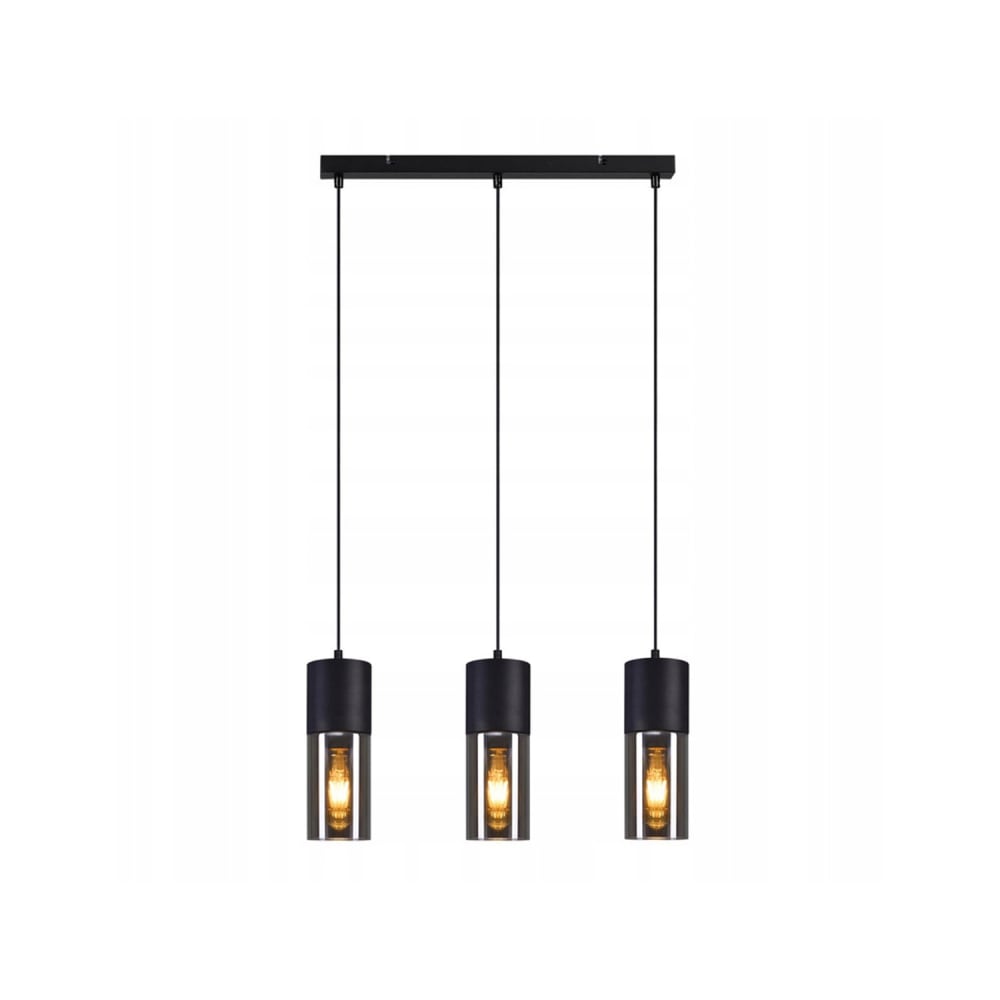Nettlife Sanchez - Pendelleuchte aus Metall, Schwarz, L 50 cm, E27 style modern Schwarz Metall