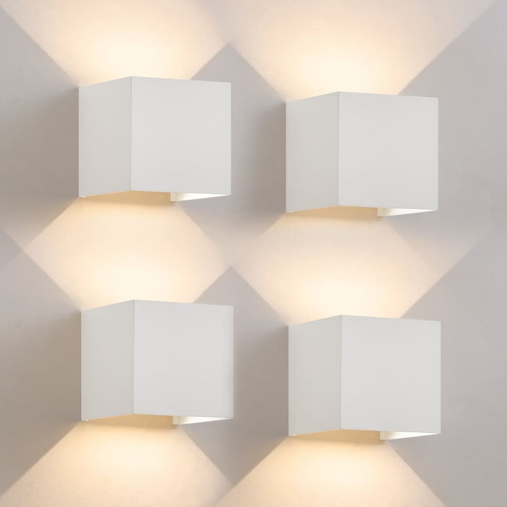 Dawson - applique murale en métal, coloris blanc, l 10 cm