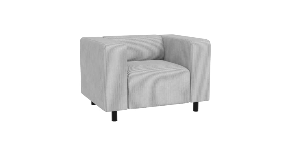 fauteuil en tissu côtelé - clair