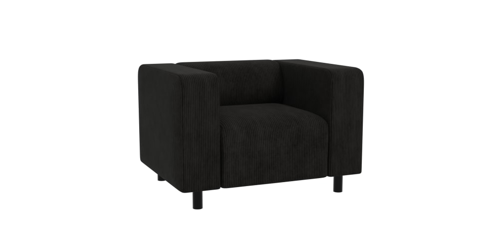 fauteuil en tissu côtelé