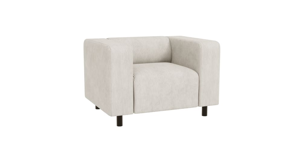 fauteuil en tissu côtelé