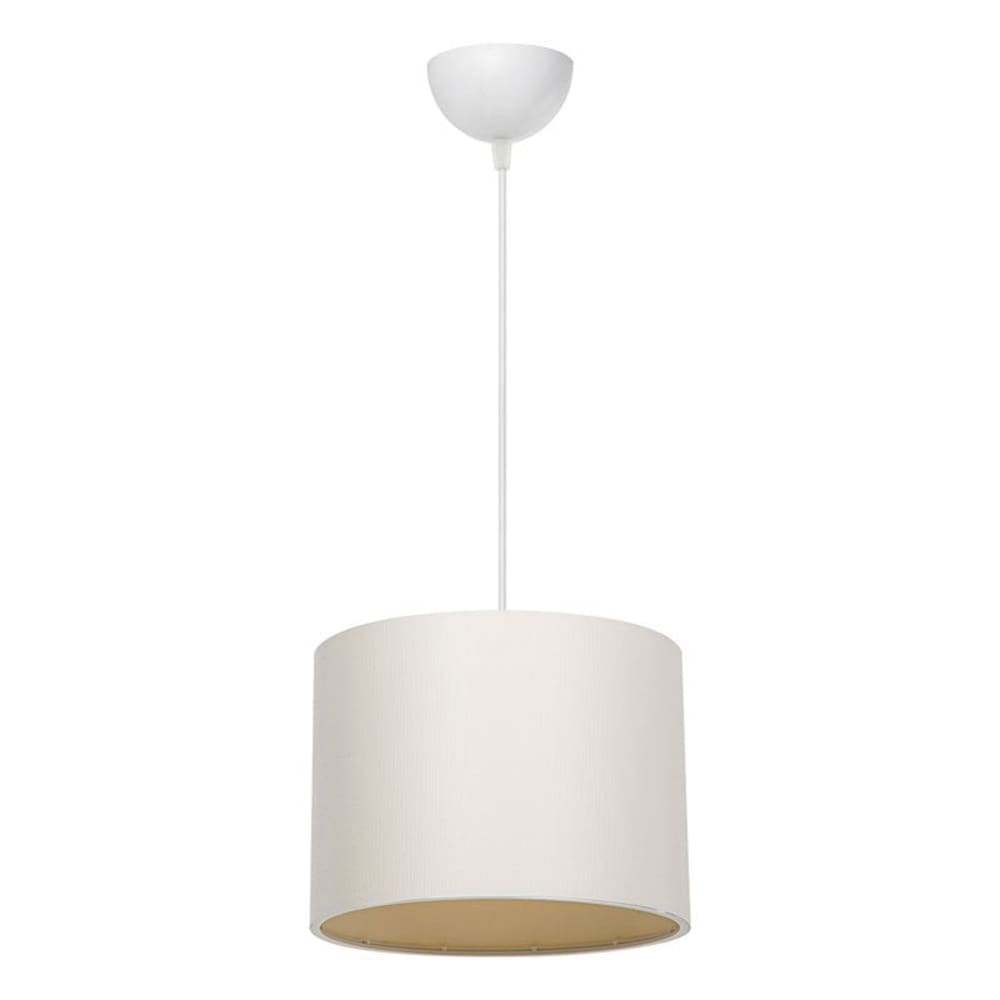 Suspension luminaire plafonnier E27 blanc crème 22x60 cm