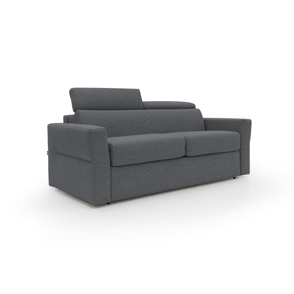 Canapé lit matelas H18 180 cm anthracite