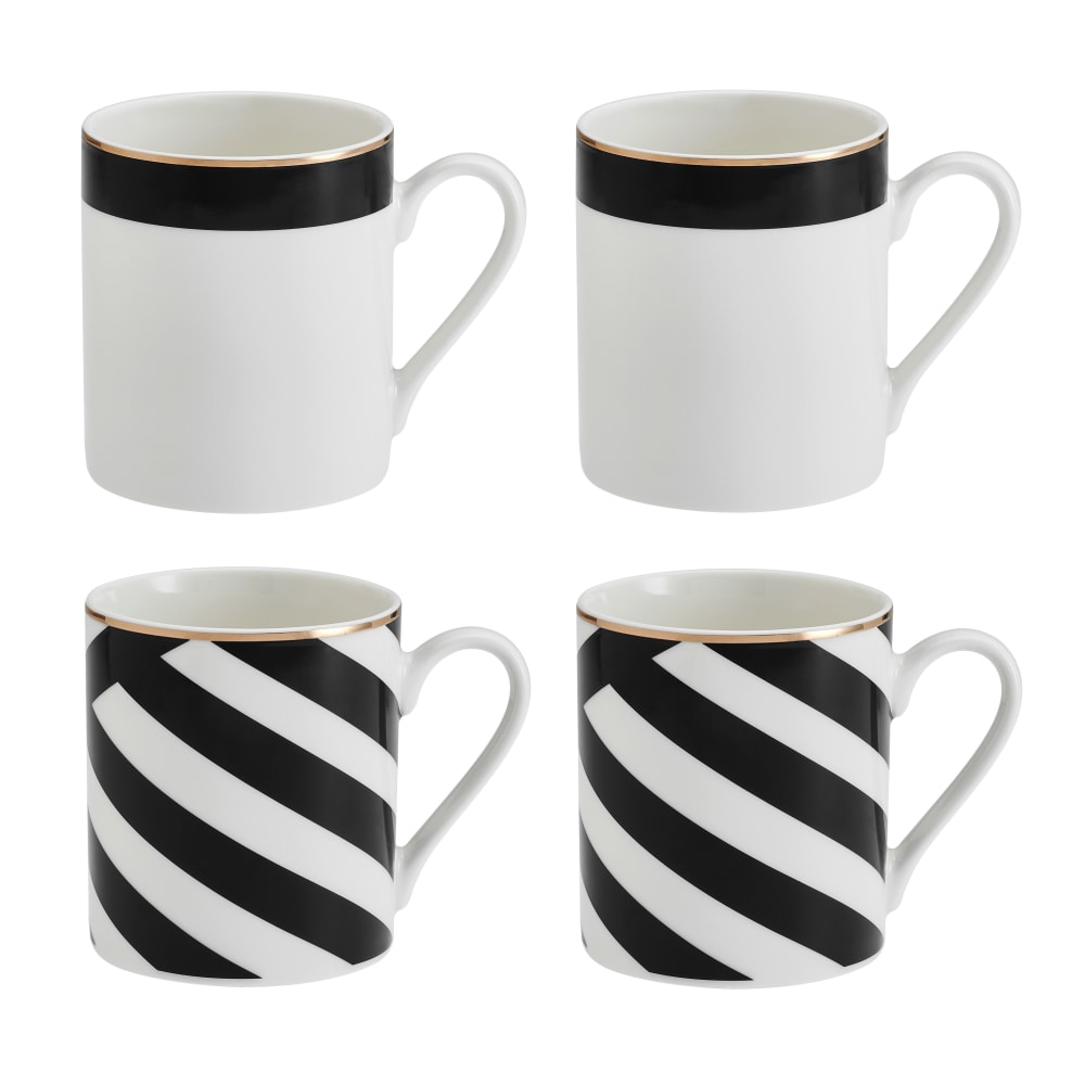 Mugs Luxe Deco China, lot de 4, 380ml