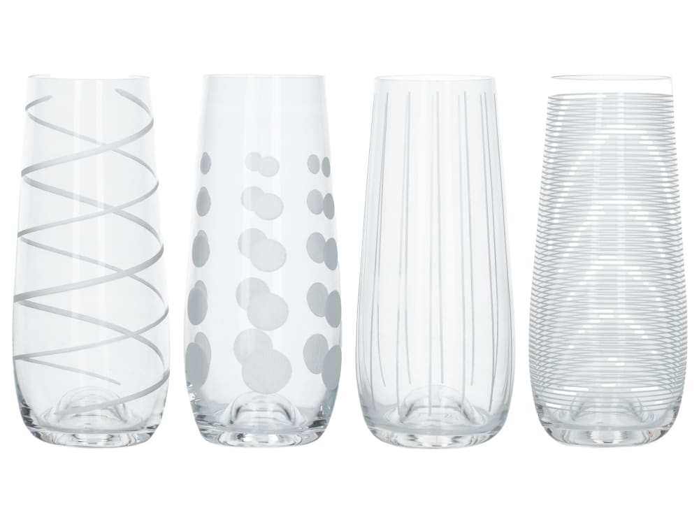 Cheers Pack de 4 verres à flûte sans pied