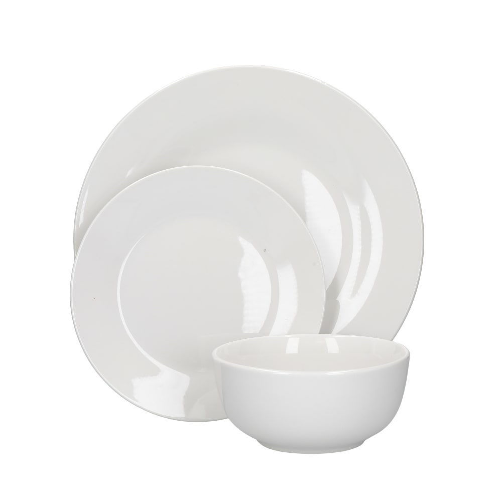 Service de table Alexis en porcelaine blanche 12 pièces Service de table Alexis en porcelaine blanche 12 pièces