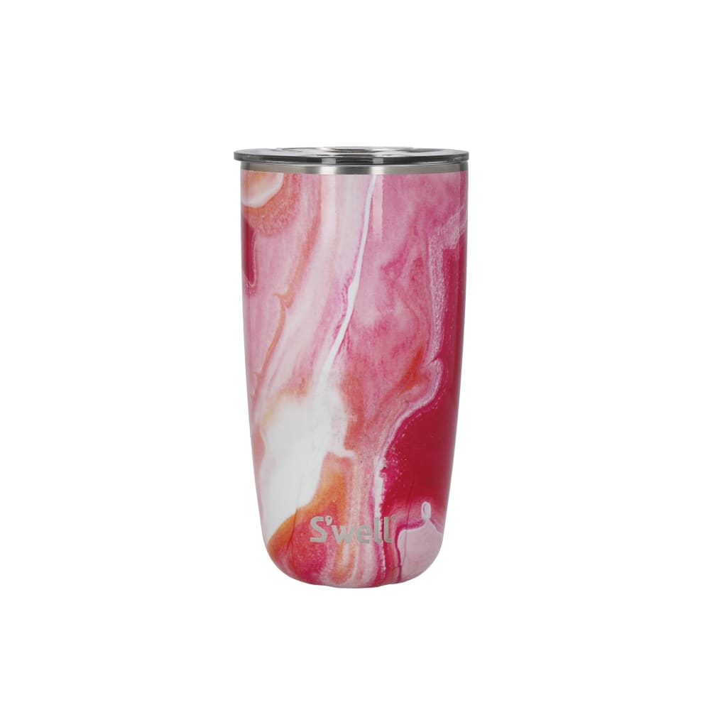 Gobelet en agate rose avec couvercle, 530ml