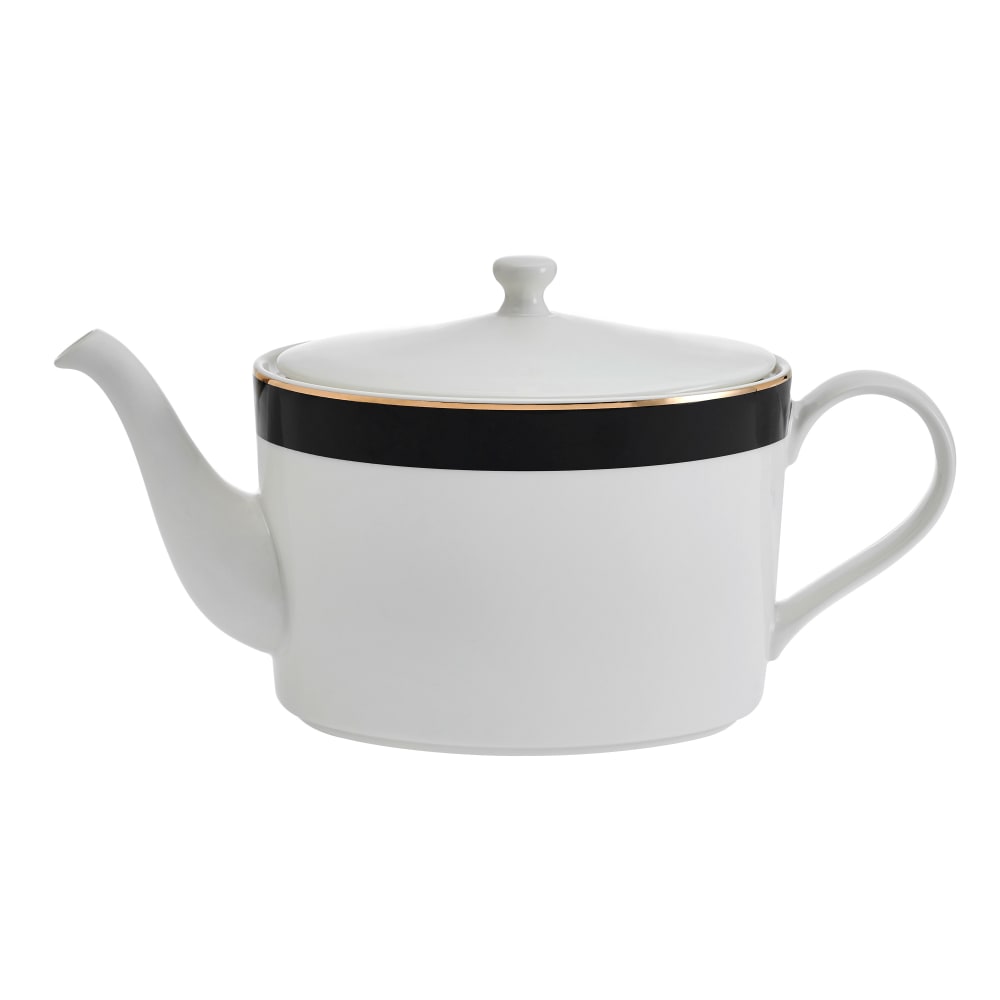 Théière en porcelaine Luxe Deco 4 tasses, 1.1L, blanc