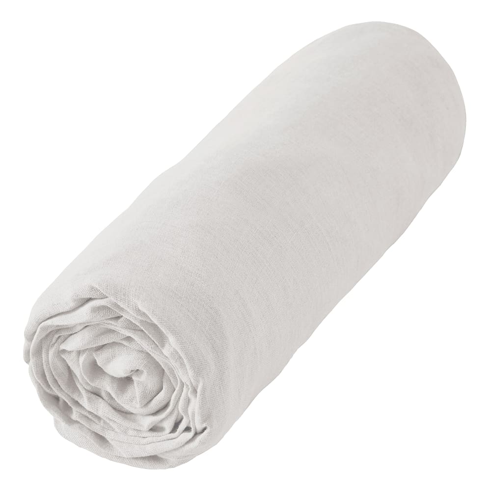 Drap housse lin français unie 160x200 cm - Maisons du Monde