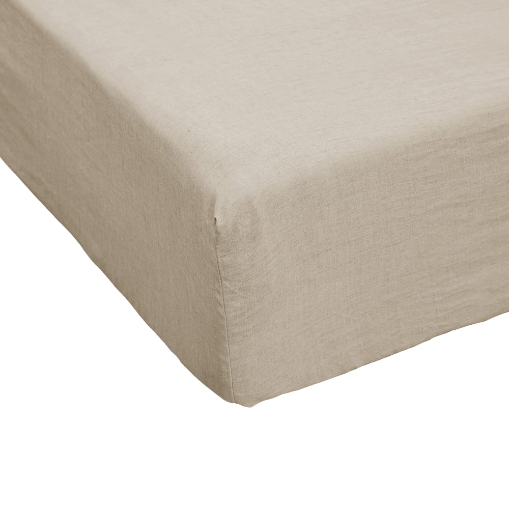 Drap housse lin français