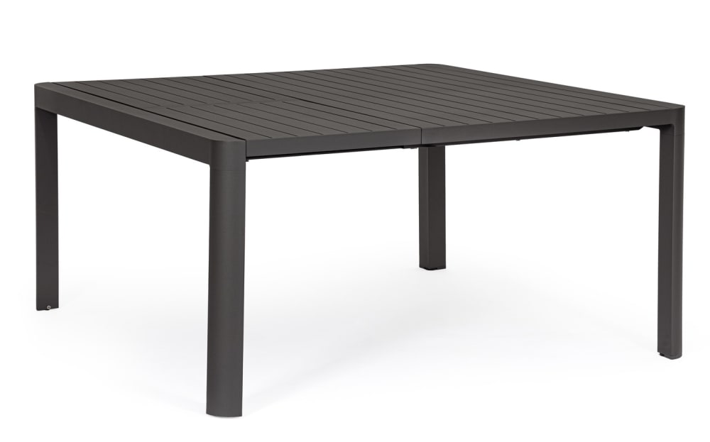 Table de jardin carrée extensible en métal L97/149 6/8 personnes