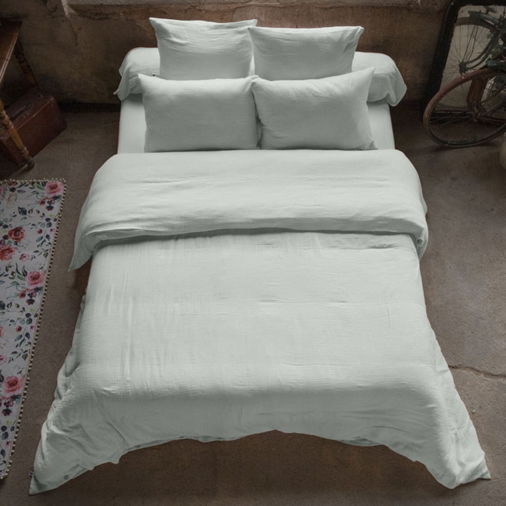 Housse de couette gaze de coton unie 140x200 cm