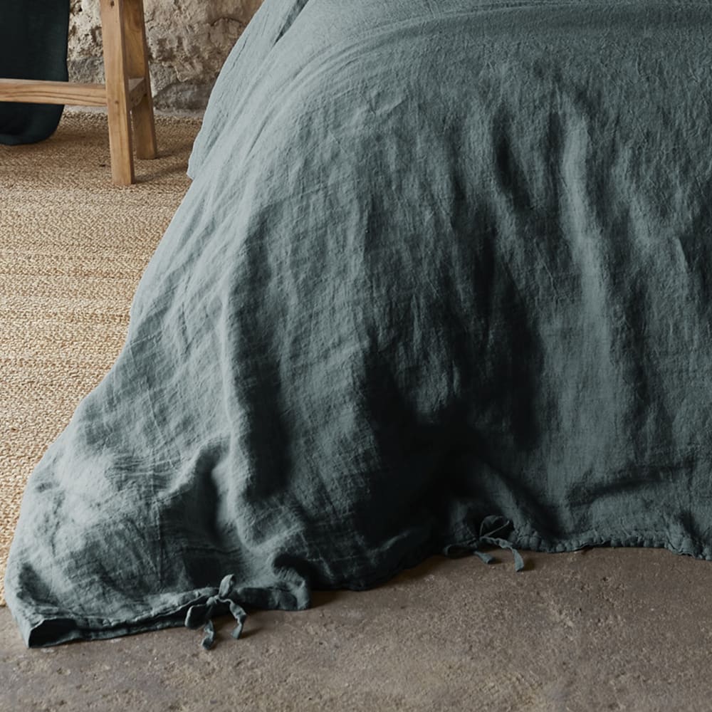 Housse de couette lin français unie 240x260 cm — vue 4