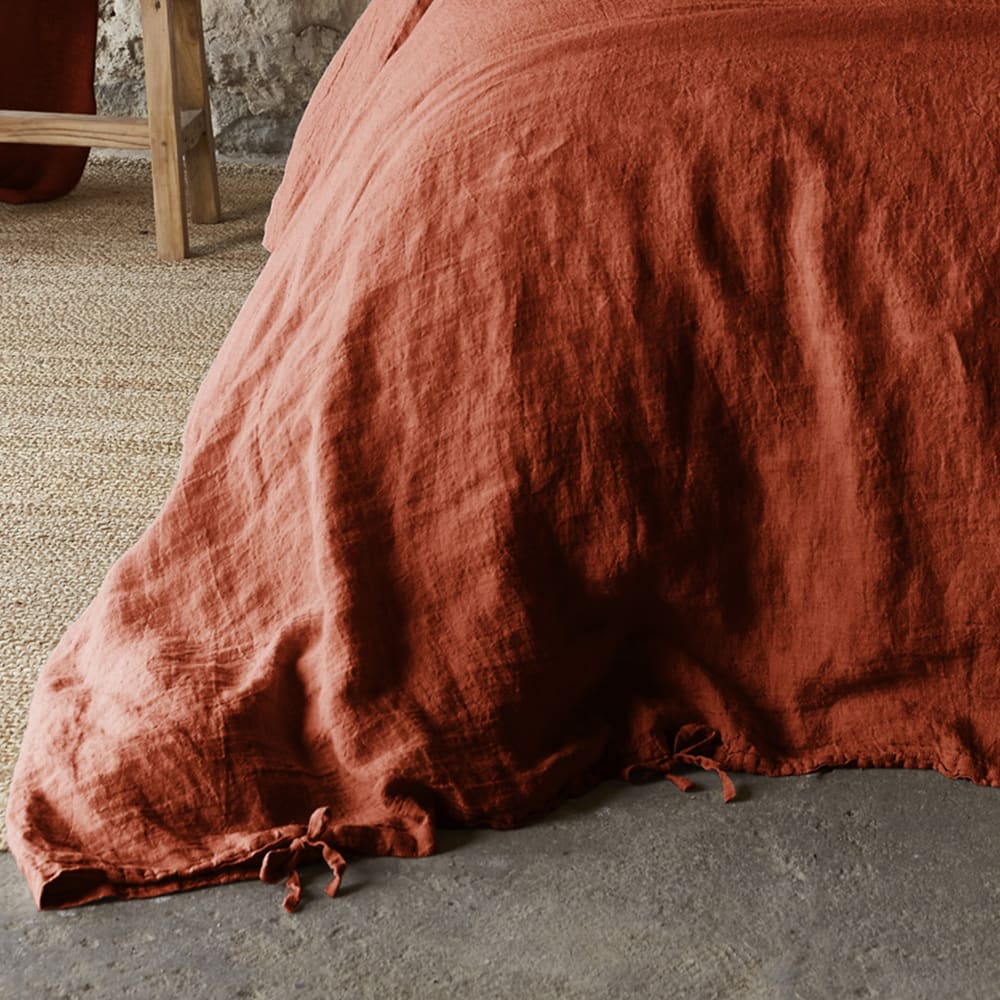 Housse de couette lin français unie 240x260 cm — vue 4