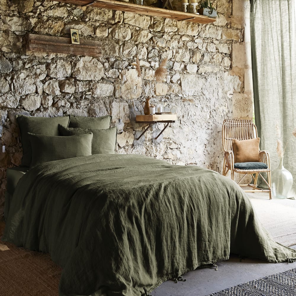 Housse de couette lin français unie 220x240 cm
