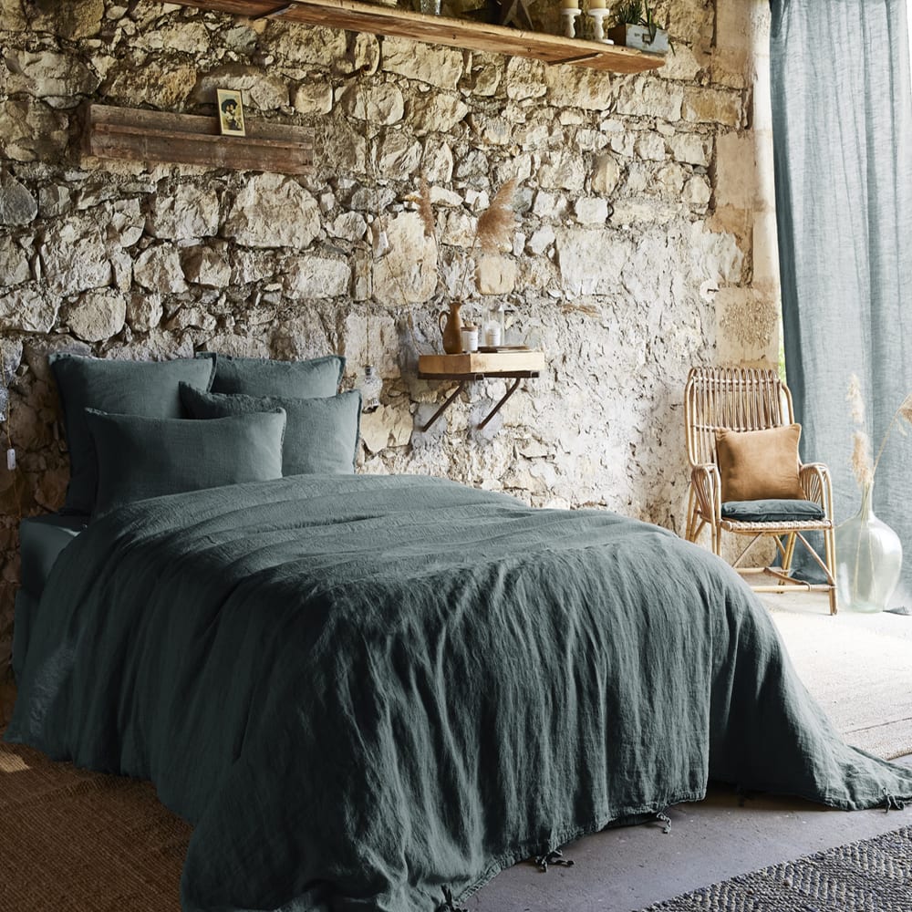 Housse de couette lin français unie 220x240 cm