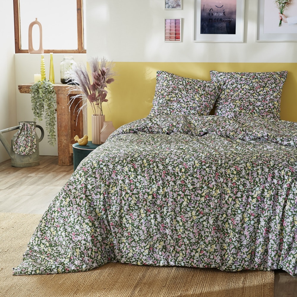 Parure de lit 2 places coton à motifs 240x260 cm